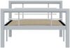 vidaXL Bettgestell Grau und Weiß Metall 90×200 cm 284556 Bild 3