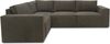 DOMO. collection Ecksofa 100017, Couch in L-Form mit Rückenkissen und Armlehnen, Sofa, Polsterecke, Eckcouch, Polsterganitur 217 x 197 x 84 cm (BxTxH), schlamm Bild 2