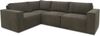DOMO. collection Ecksofa 100017, Couch in L-Form mit Rückenkissen und Armlehnen, Sofa, Polsterecke, Eckcouch, Polsterganitur 217 x 197 x 84 cm (BxTxH), schlamm Bild 3