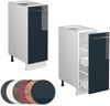 Apothekerschrank Fame-Line Dunkelblau Hochglanz 30 cm ohne Arbeitsplatte Vicco Bild 5