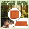 Gartenschrank aus Holz Lagerschrank mit 4 Universalrädern Garten Natur Bild 4