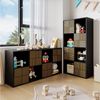 FUROKOY Bücherregal Bücherschrank mit 4 Türen 8 Fächern, für Arbeitszimmer Schlafzimmer Wohnzimmer, 125 x 30 x 60 cm Bild 3