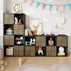 FUROKOY Bücherregal Bücherschrank mit 4 Türen 8 Fächern, für Arbeitszimmer Schlafzimmer Wohnzimmer, 125 x 30 x 60 cm Bild 2