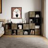 FUROKOY Bücherregal Bücherschrank mit 4 Türen 8 Fächern, für Arbeitszimmer Schlafzimmer Wohnzimmer, 125 x 30 x 60 cm Bild 4