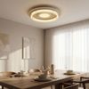 LED Deckenleuchte, Metall, sandfarben, weiß, rund, D 40 cm Bild 2