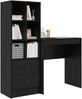 vidaXL Schreibtisch mit Schubladen 2 pcs Schwarz Eichen-Optik 3337306 Bild 3