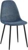 Esszimmerstuhl LISEN - Stoff Dunkelblau 44x51x88 cm | Essstühle Esszimmerstühle Küchenstühle Wohnzimmerstühle Bild 2