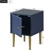 Merax 2er Set Nachttisch, Nachtschrank Beistelltisch, Marineblau, Sofatisch passend zu jedem Bett & Schlafzimmer - H50/B35/T35 cm Bild 4
