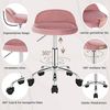 WOLTU Bürohocker mit Rollen, Drehhocker höhenverstellbar, Rollrocker mit niedriger Rückenlehne, Arbeitshocker Rosa, Sitzhöhe 43-54,5 cm BS127rs Bild 4