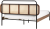 Bett mit Lattenrost BOUSSICOURT 140 x 200 cm Rattan Dunkler Holzfarbton Bild 5