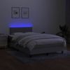 vidaXL Boxspringbett mit Matratze & LED Hellgrau 120x190 cm Stoff 3270032 Bild 4