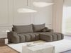 Selsey 'Dandelino' Ecksofa mit Schlaffunktion, Stauraum und Samtbezug, dunkelbeige, rechts, 80 x 275 x 168 cm Bild 3