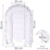 Babynestchen Baumwolle Kuschelnest für Neugeborene 90x50 cm - Baby Nestchen Bett Kokon Baumwolle Gräulich Bild 2