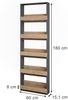 Weinglasregal Repose Goldkraft Eiche/Anthrazit 60 x 180 cm Vicco Bild 2