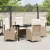 vidaXL Garten Essgruppe mit Kissen 5 pcs Beige Poly-Rattan 3380507 Bild 4