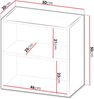 Vitrine Quadrat mit Dekor Cholon (Farbe: Schwarz) Bild 4