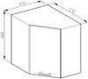 Hängeschrank R-Line Weiß Hochglanz 57 cm Eckhängeschrank mit Tür Vicco Bild 2