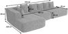 Sofa-Garnitur HWC-Q28, L-Sofa Couch Loungesofa, Stoff Chenille (270 g/m²) Liegefläche links 60x310x150cm ~ grün Bild 3