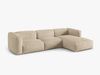 Micadoni Ecksofa Martina 3-Sitzer Rechts Samt Helles Beige Bild 2