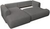 Selsey ''Ovo Mini' Eckschlafsofa linksseitig mit Stauraum, Easy-Clean-Chenille-Bezug, dunkelgrau, 93 x 238 x 156 cm Bild 4