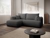 Selsey ''Ovo Mini' Eckschlafsofa linksseitig mit Stauraum, Easy-Clean-Chenille-Bezug, dunkelgrau, 93 x 238 x 156 cm Bild 2