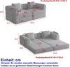 Schlafsofa mit Ablagefach & Stahlrahmen, wandelbarer Einzelsitz Sofa Bett mit rutschfester Unterlage,2-Sitzer,khaki Bild 5
