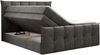 Boxspringbett KING DE LUX - 7-Zonen Matratze - PREMIUM-11-KING - 200x200cm - Dunkelgrau Velours - H4 Bild 4