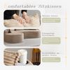 LVHOM Ecksofa L-Form, Cloud Sofa mit Tassenhalter und Seitentaschen, 3-Sitzer Sofa aus Cordstoff, kein Aufbau erforderlich, 250x152cm, Khaki Bild 4