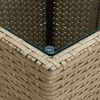 vidaXL 3-tlg. Bistro-Set mit Kissen Beige Poly Rattan und Glas 3278743 Bild 4