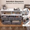 Kommode mit 5 Schubladen Aufbewahrungsschrank mit offenen Regalen 100 x 30 x 78 cm Bild 3