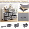 Kommode mit 5 Schubladen Aufbewahrungsschrank mit offenen Regalen 100 x 30 x 78 cm Bild 5