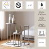 Blumentisch >54186< (3-teilig) in grau (Coolgrey), Metall - 70x30cm (HxD) Bild 4