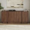 Modern Console Table, Milano Walnut, 180 x 80 x 45 cm | 100% Melamine Coated Particle Board, 18 mm Thick | Soft-Close Hinges, Multiple Shelves, Stylish & Functional for Home & Office Use Bild 3
