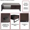Couchtisch, Wildeiche-Optik, 3D-Struktur 41 x 120 x 60 cm Bild 2