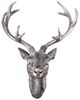 XXL Hirschgeweih Hirschkopf Geweih 10-Ender Silber Optik 48x32x61cm Bild 4