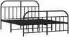 vidaXL Metallbett ohne Matratze mit Fußteil Schwarz 180x200 cm 353657 Bild 3