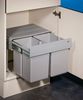 Wesco Double Shorty 1, Abfallsammler für Drehtüren, alu grau Bild 3