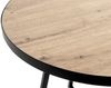HAKU Möbel Beistelltisch, MDF, schwarz-eiche, Ø 60 x H 48 cm Bild 3