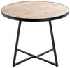 HAKU Möbel Beistelltisch, MDF, schwarz-eiche, Ø 60 x H 48 cm Bild 2