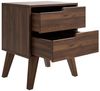 Beautysofa Nachttisch NOREL modernes Design mit zwei Schubladen (erhältlich in Braun Walnuss & Cashmere), Breite: 45 cm Bild 3
