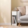 SoBuy FBT111-E-WN Nachttisch, Spanplatte, Melamin, Weiß, 35 x 60 x 20 cm Bild 5