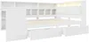Stauraumbett mit Schreibtisch und LED-Beleuchtung (140x200cm, Lattenrost, Regal, Schubladen, USB und Steckdosen), Doppelbett, Holzbett Bild 5