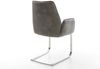 Freischwinger Zoa-Flex Mikrofaser Grau Antik Freischwinger flach Edelstahl Taschenfederkern Bild 5