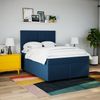 vidaXL Boxspringbett mit Matratze Blau 140x200 cm Stoff 3292817 Bild 4