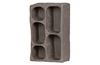Wandregal Clay aus Pappmaché, Grau Bild 4
