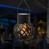 MARELIDA LED Solarleuchte LED Solar Hängeleuchte Feuerball Kugelleuchte mit Flammeneffekt H: 9cm, LED Classic, amber Bild 2