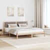 vidaXL Bettrahmen mit Kopfteil Taupe 180 x 200 cm Massives Kiefernholz 878102 Bild 4