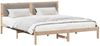 vidaXL Bettrahmen mit Kopfteil Taupe 180 x 200 cm Massives Kiefernholz 878102 Bild 3