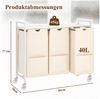 GarveeMore Wäschekorb 3 Fächer Wäschesammler mit Ablage, Wäschesack Abnehmbar, 84 x 30 x 77 cm Bild 2