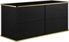 Vente-unique - KELIZA Waschbeckenmöbel Holz, Platte Schwarz - B 47 cm x H 54 cm x L 120 cm Bild 5